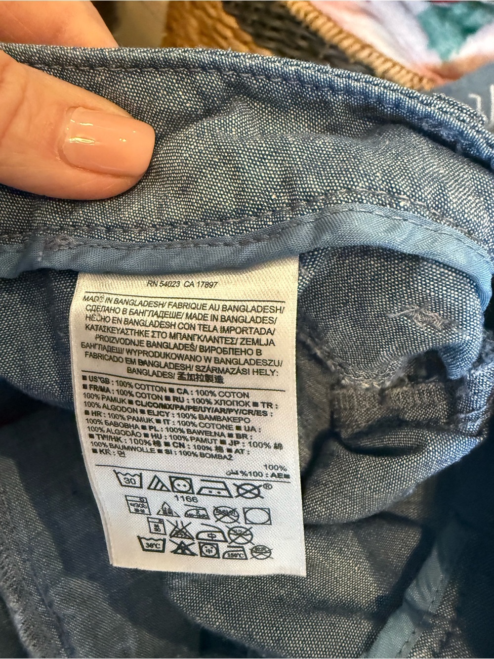 Banana Republic Chambray Wide Leg 100% Cotton Pants, size 6 - Picture 13 of 13